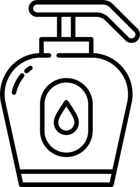 Vector ilustración vectorial del contorno sólido del esmalte de uñas