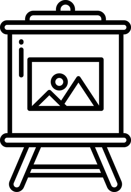 Ilustración vectorial de contorno sólido en lienzo