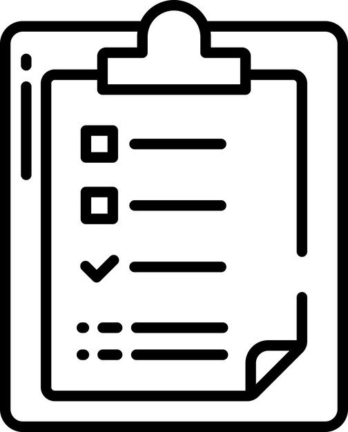 Ilustración vectorial del contorno sólido de Notepad