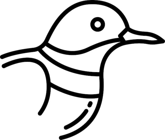 Ilustración vectorial del contorno sólido de los pájaros Killdeer