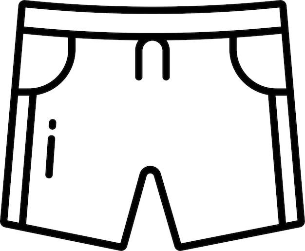 Ilustración vectorial del contorno sólido de los pantalones