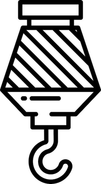 Ilustración vectorial del contorno sólido de las plumas de la grulla