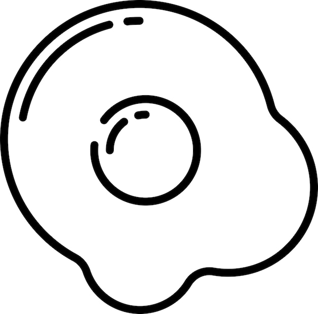 Ilustración vectorial del contorno sólido de las tortillas de huevo
