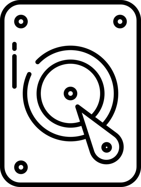 Ilustración vectorial del contorno sólido de las unidades duras