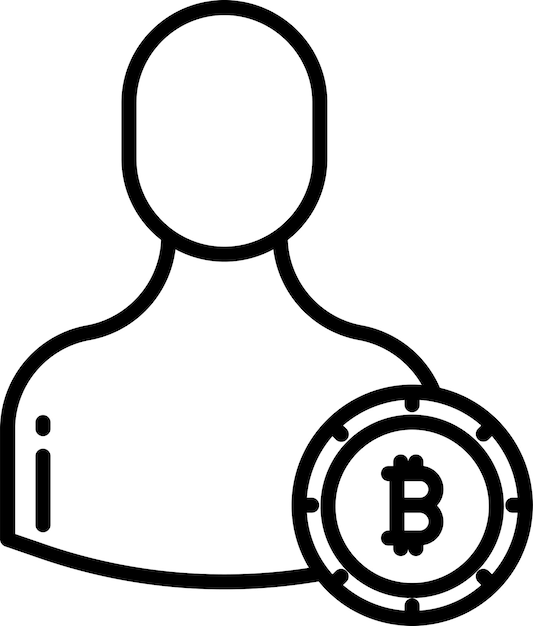 Ilustración vectorial del contorno sólido del usuario