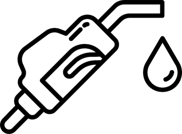 Ilustración vectorial del contorno de los sólidos de petróleo