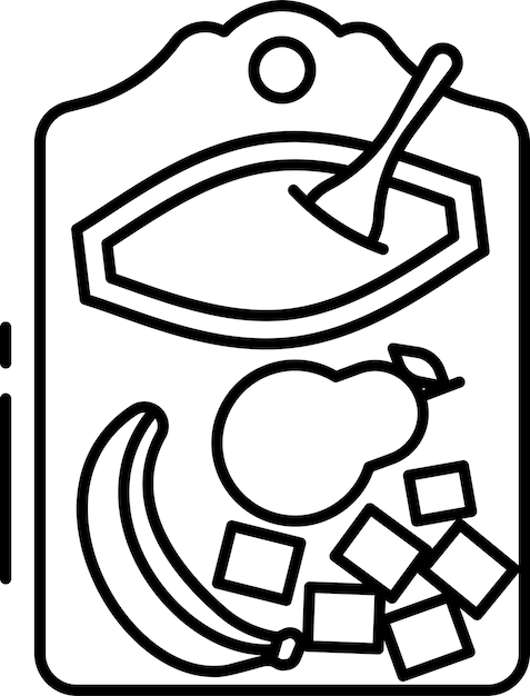 Ilustración vectorial del contorno de la sopa de puré sólido