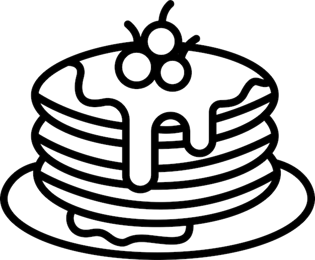 Ilustración vectorial del contorno de la tarta