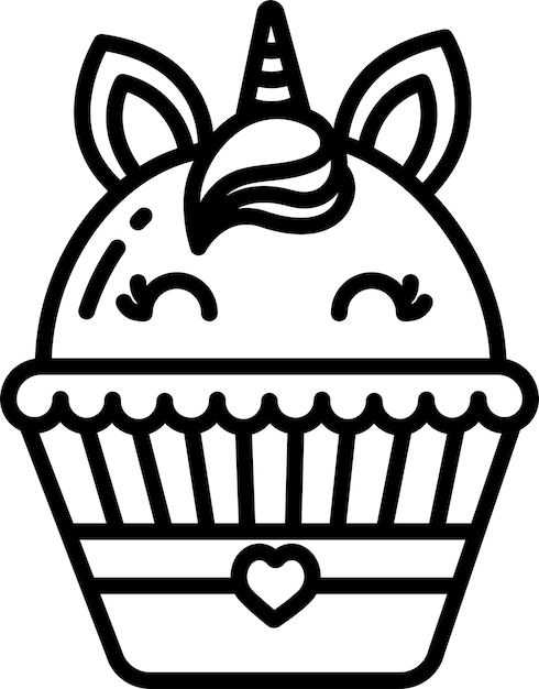 Ilustración vectorial del contorno de la taza de cakessolid