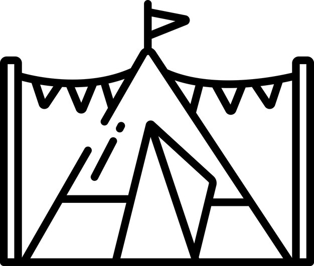 Ilustración vectorial del contorno de un tentósolido
