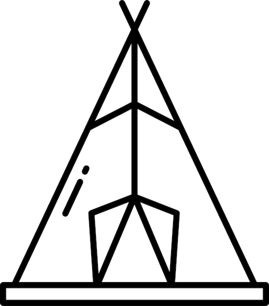 Ilustración vectorial del contorno de un tentósolido
