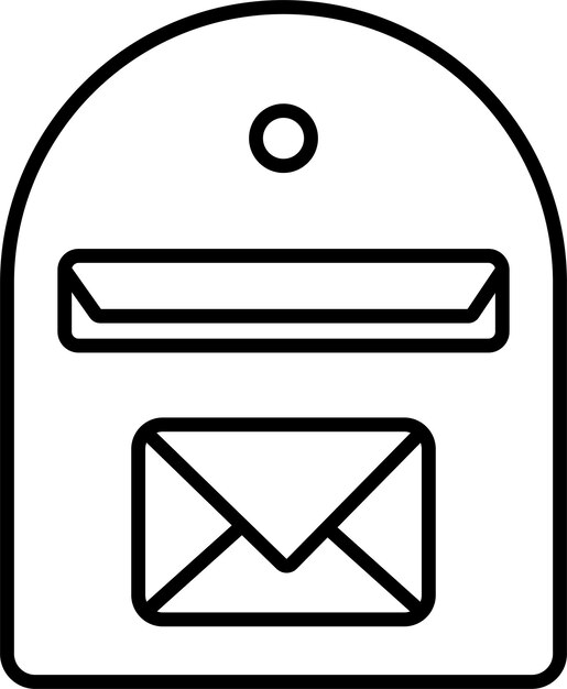 Ilustración vectorial del contorno del texto del correo