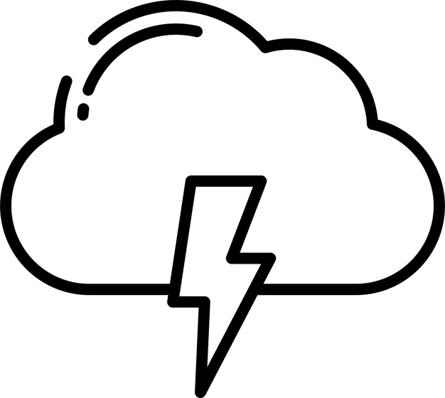 Ilustración vectorial del contorno de la tormenta