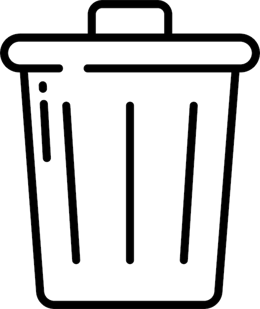 Ilustración vectorial del contorno de Trashsolid
