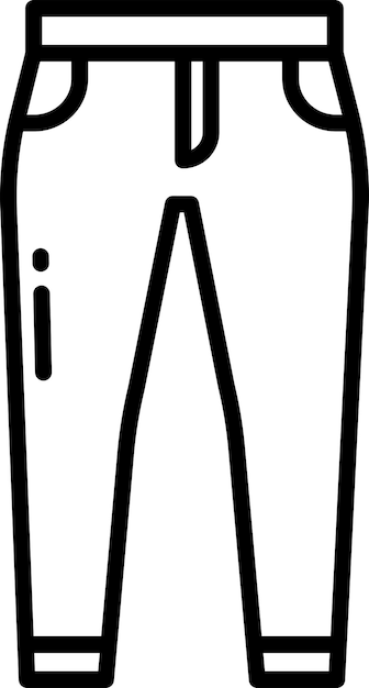 Ilustración vectorial del contorno de los vaqueros