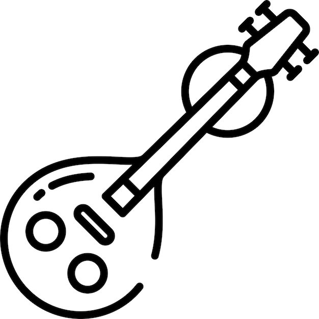 Ilustración vectorial del contorno de Veena