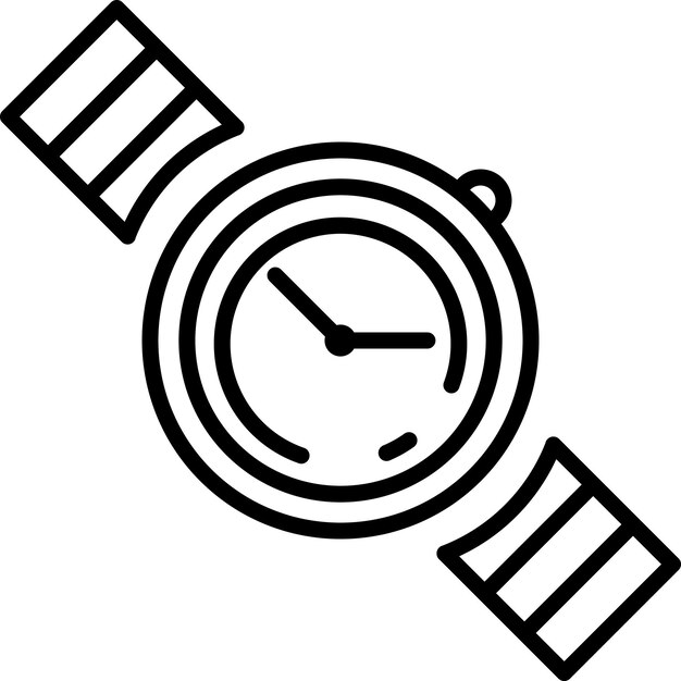 Ilustración vectorial del contorno de Watchsolid