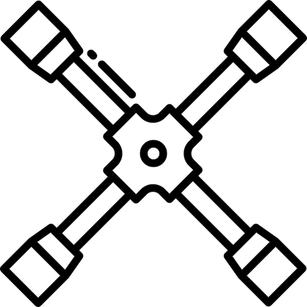 Ilustración vectorial del contorno de Wrenchsolid