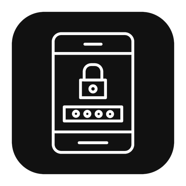 Ilustración vectorial de contraseñas para móviles