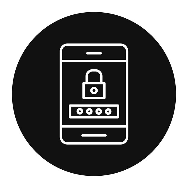 Ilustración vectorial de contraseñas para móviles