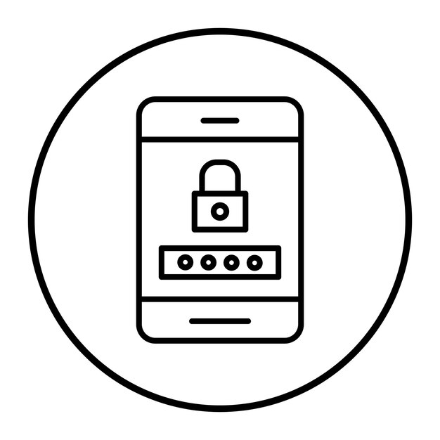 Ilustración vectorial de contraseñas para móviles