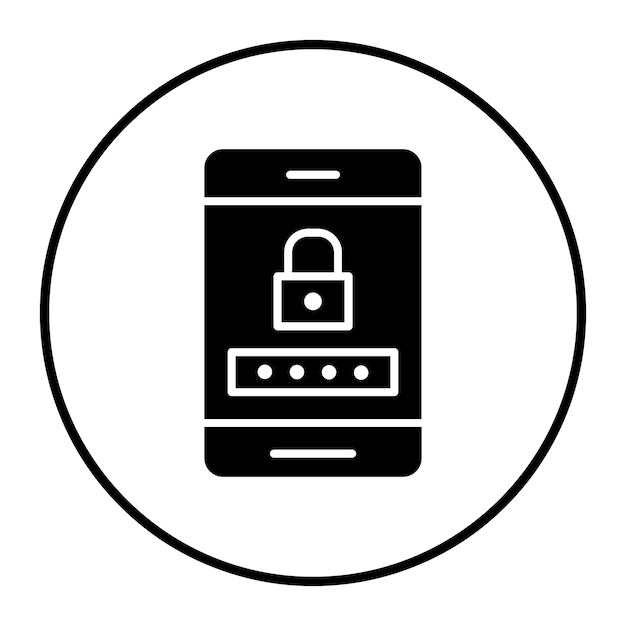 Ilustración vectorial de contraseñas para móviles