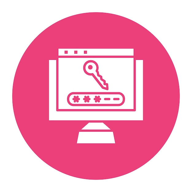 Ilustración vectorial de contraseñas de sitios web