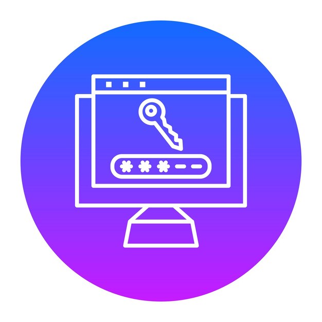 Ilustración vectorial de contraseñas de sitios web
