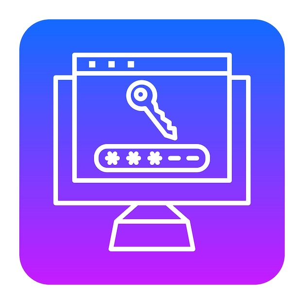 Ilustración vectorial de contraseñas de sitios web