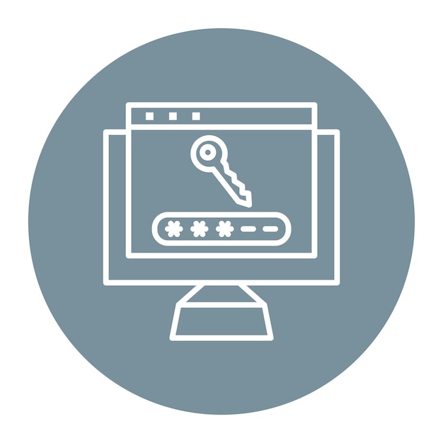 Ilustración vectorial de contraseñas de sitios web