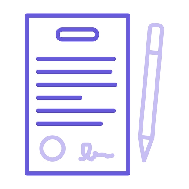 Ilustración vectorial de contratos