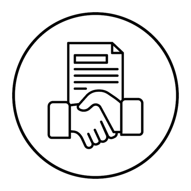 Ilustración vectorial de contratos