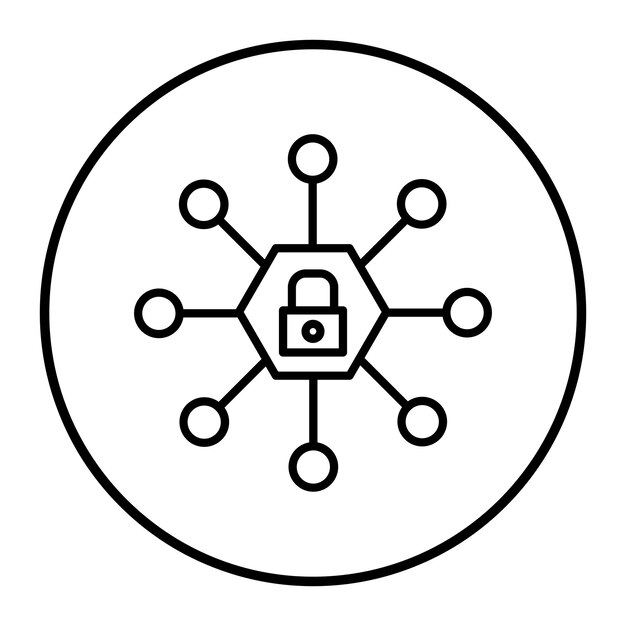 Ilustración vectorial de control de acceso a la red