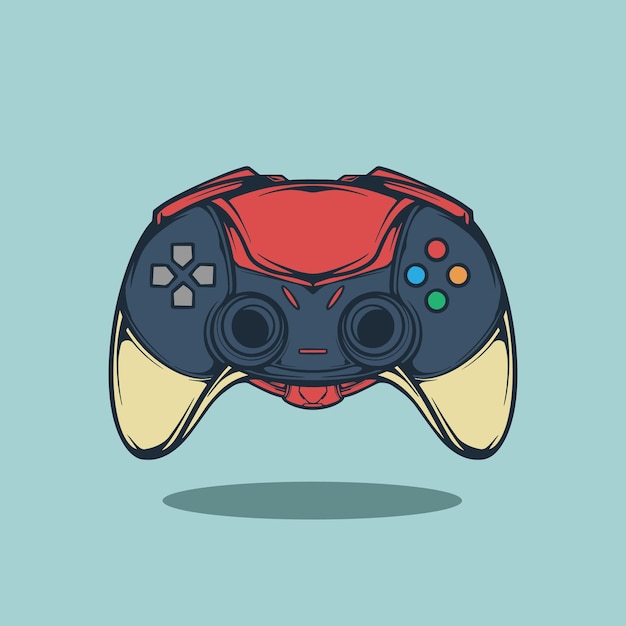 Ilustración vectorial del controlador de juego joystick