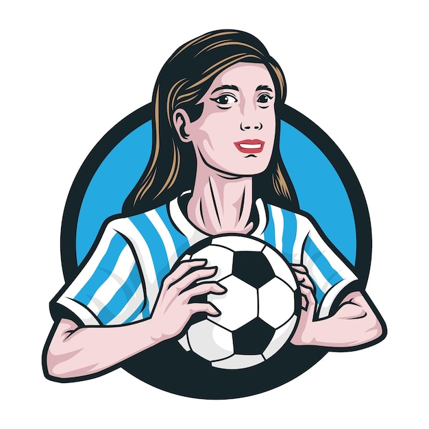 Vector ilustración vectorial de la copa del mundo femenina de la fifa