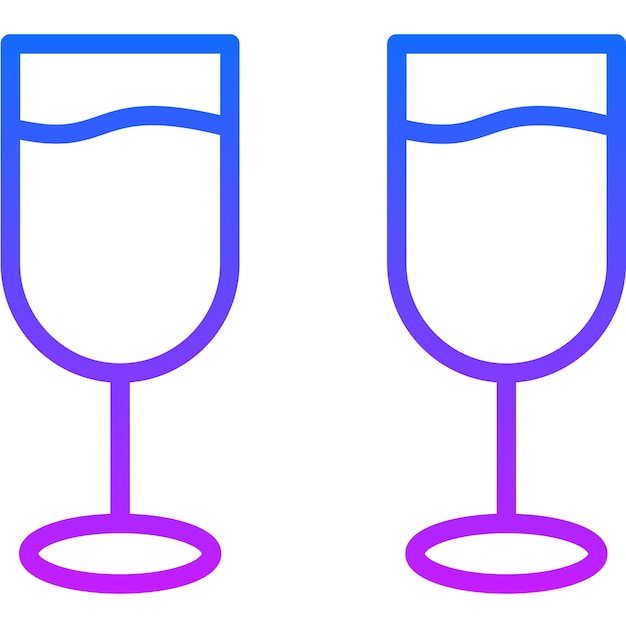 Ilustración vectorial de las copas de bebida