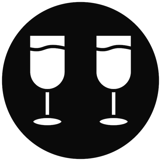 Ilustración vectorial de las copas de bebida