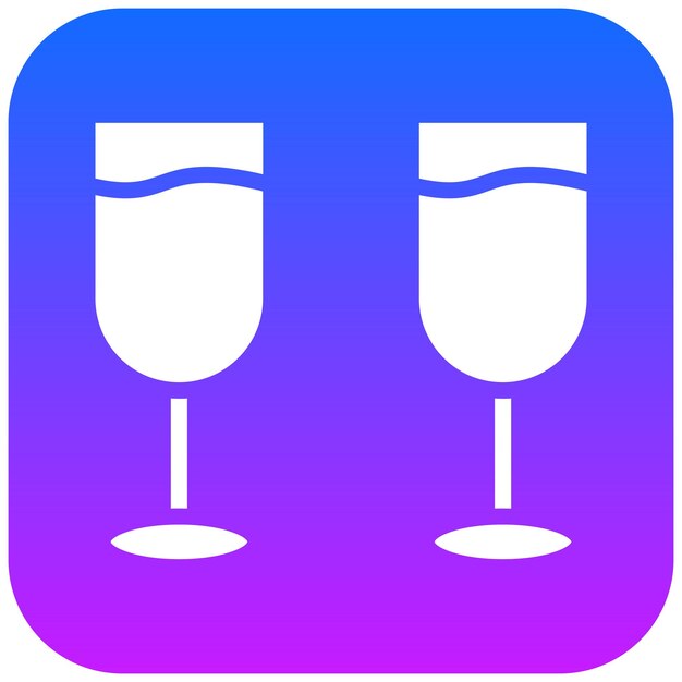 Ilustración vectorial de las copas de bebida