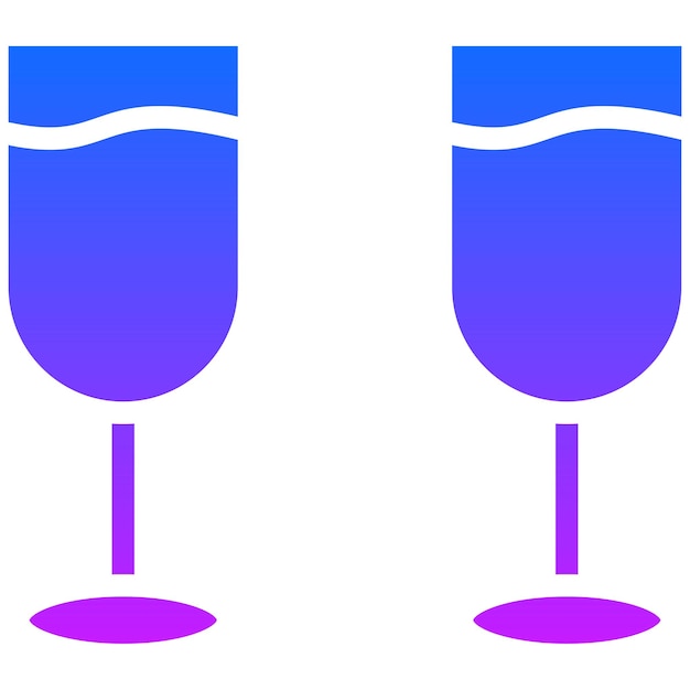 Ilustración vectorial de las copas de bebida