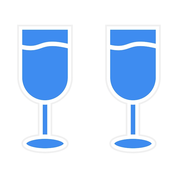 Ilustración vectorial de las copas de bebida