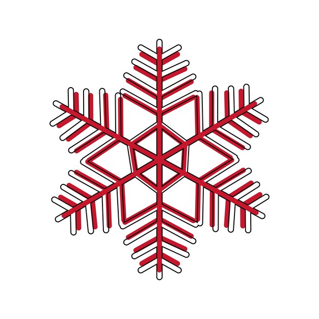 Ilustración vectorial de copo de nieve