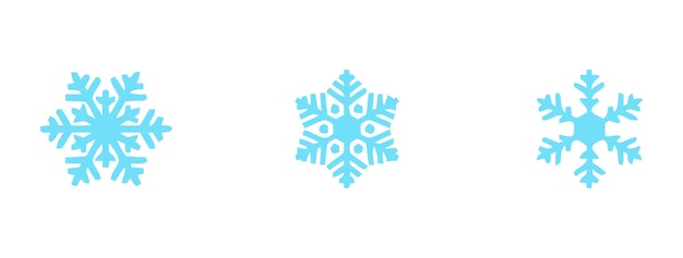 Ilustración vectorial de copos de nieve para diseños de invierno y vacaciones