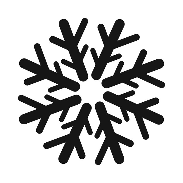 Ilustración vectorial de copos de nieve en fondo blanco