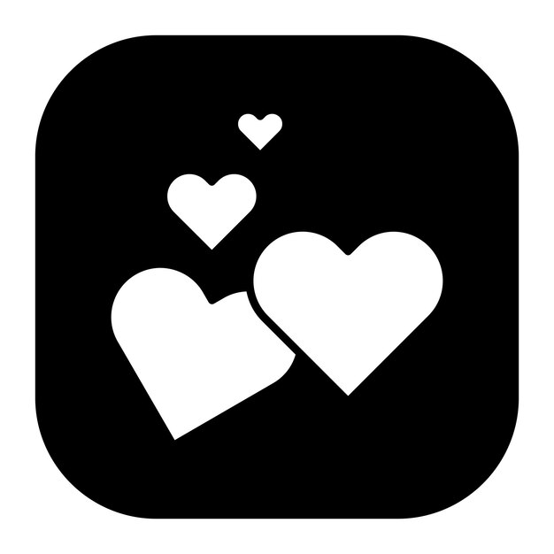 Ilustración vectorial de los corazones