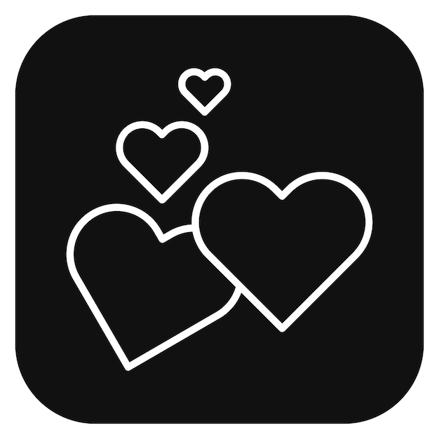 Ilustración vectorial de los corazones
