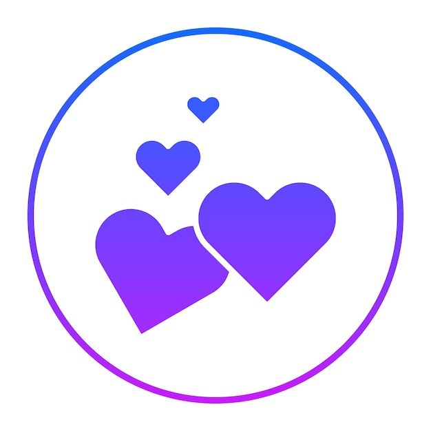 Ilustración vectorial de los corazones