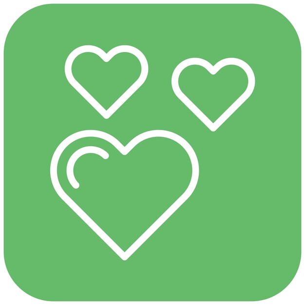 Ilustración vectorial de los corazones