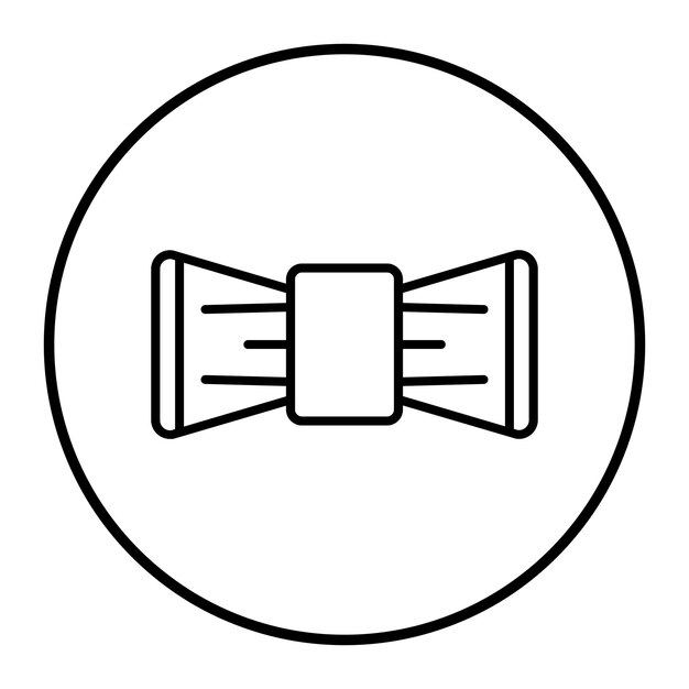 Ilustración vectorial de la corbata de arco