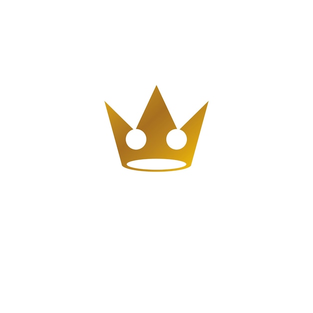 Ilustración vectorial de la corona imperial. Logotipo vintage heráldico. Logotipo adornado aislado sobre fondo blanco.