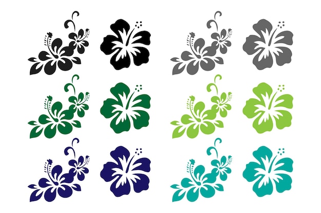 Ilustración vectorial de coronas de flores dibujadas a mano conjunto de marco de corona floral de garabato lindo